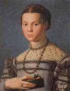 Agnolo Bronzino Portrait of a Little Gril with a Book oil on canvas